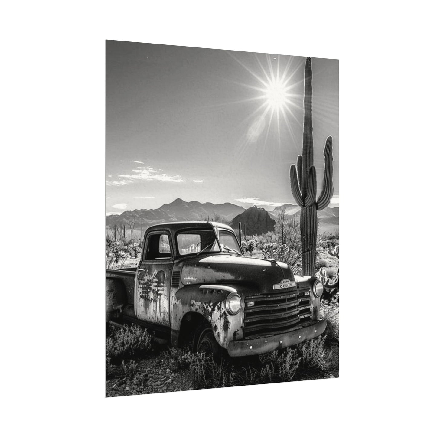 Deserted Wasteland – Western Textured Watercolor Matte Posters