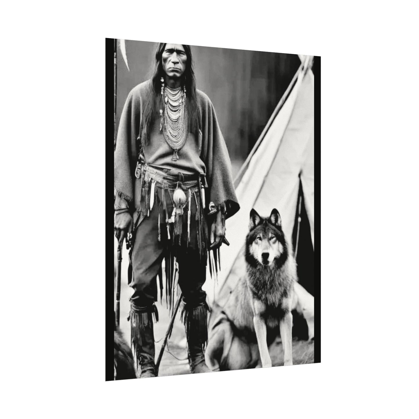 Mans Best Friend – Western Textured Watercolor Matte Posters