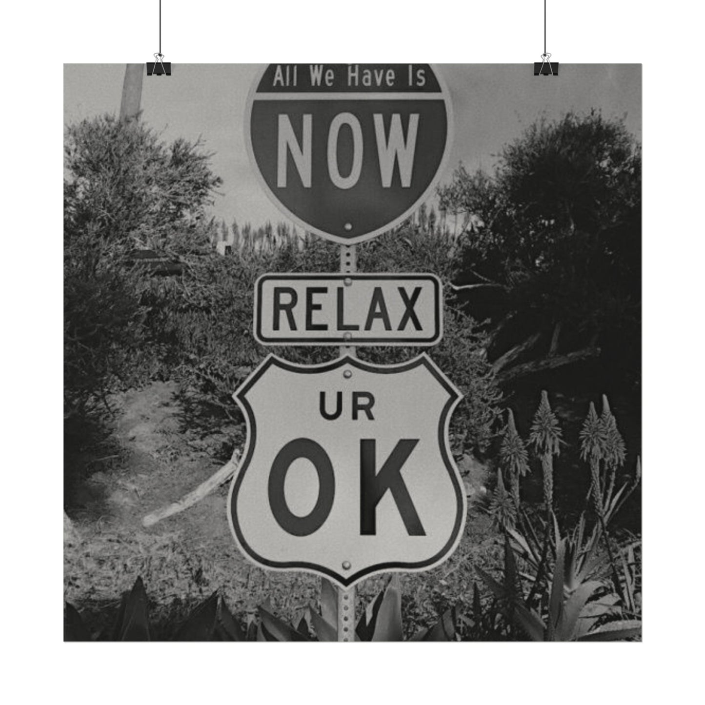 Here's Your Sign Textured Desert Watercolor Matte Posters