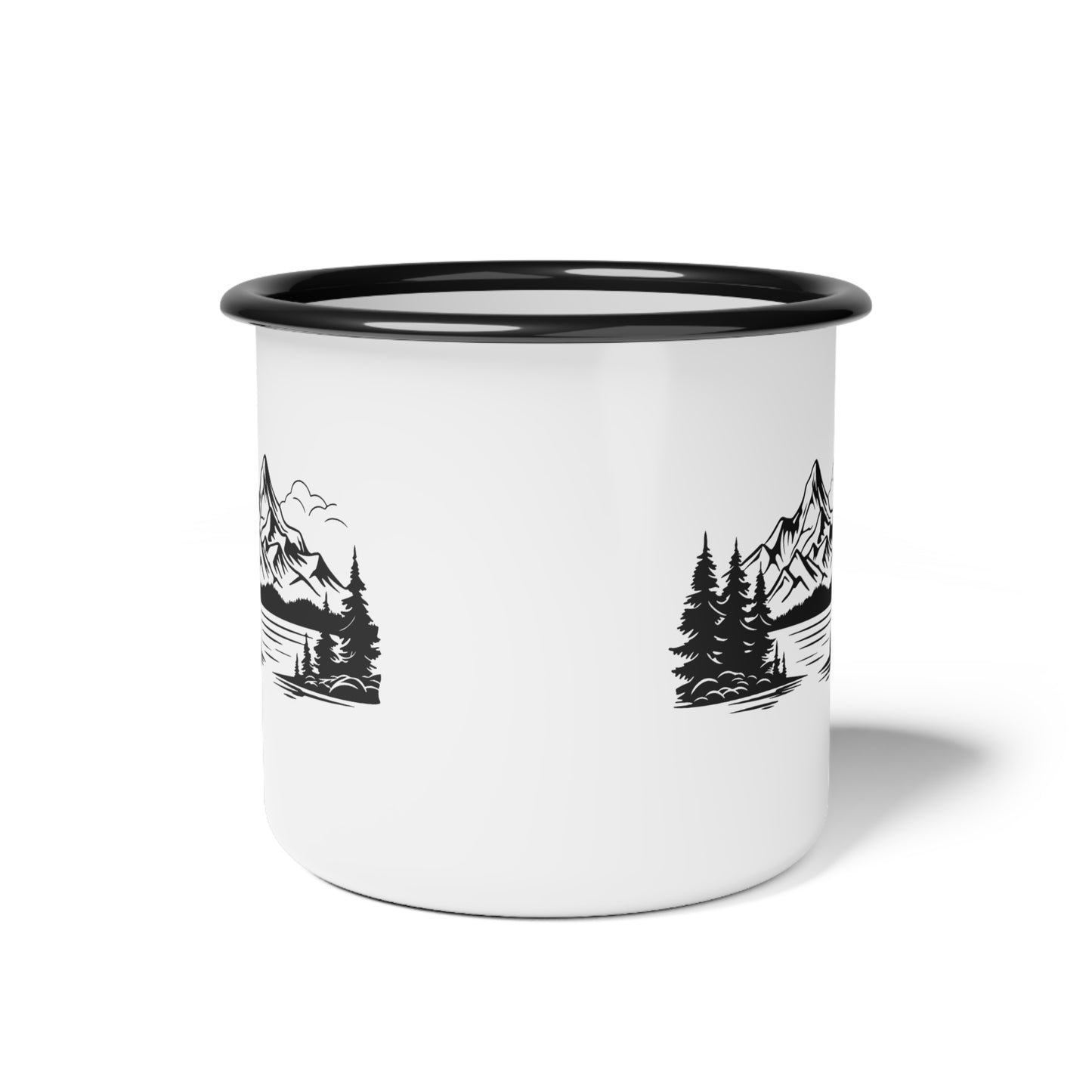 Mountain Adventure Enamel Camp Cup - Great for Hiking, Camping, Travel, Nature Lovers, Outdoor Adventures