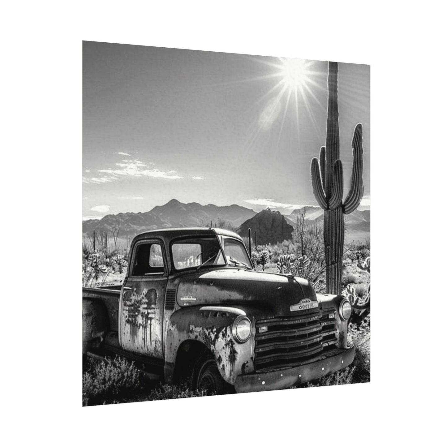 Deserted Wasteland – Western Textured Watercolor Matte Posters