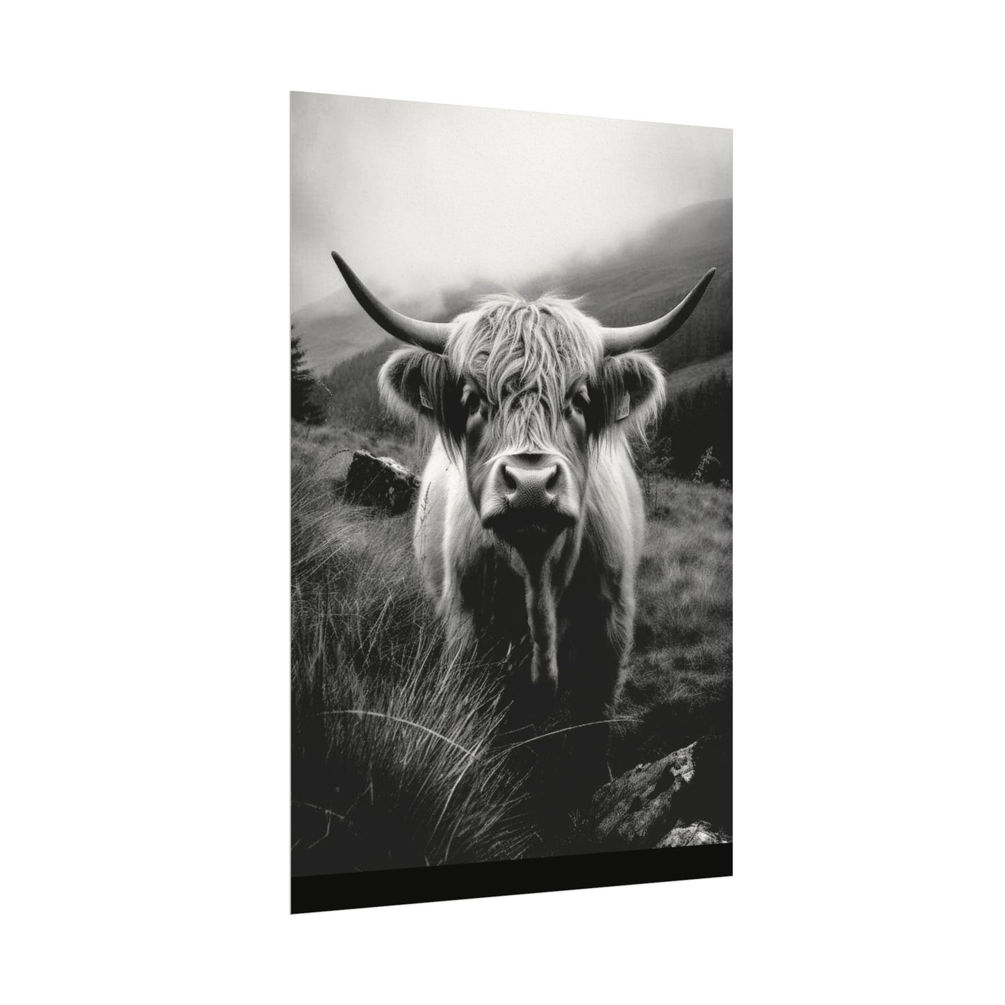 The Horned Guard – Western Textured Watercolor Matte Posters