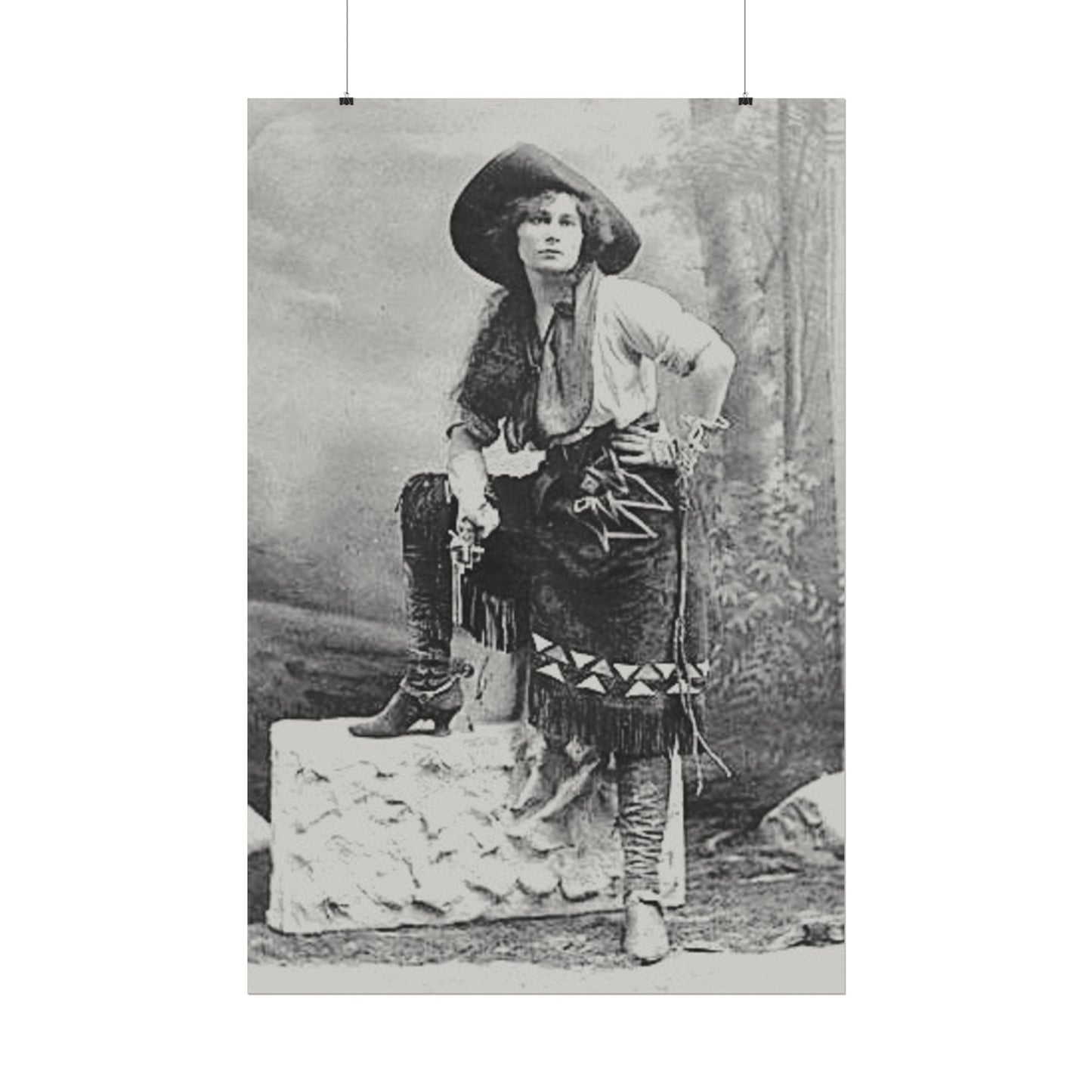 Wild Frontier Rose– Western Textured Watercolor Matte Posters