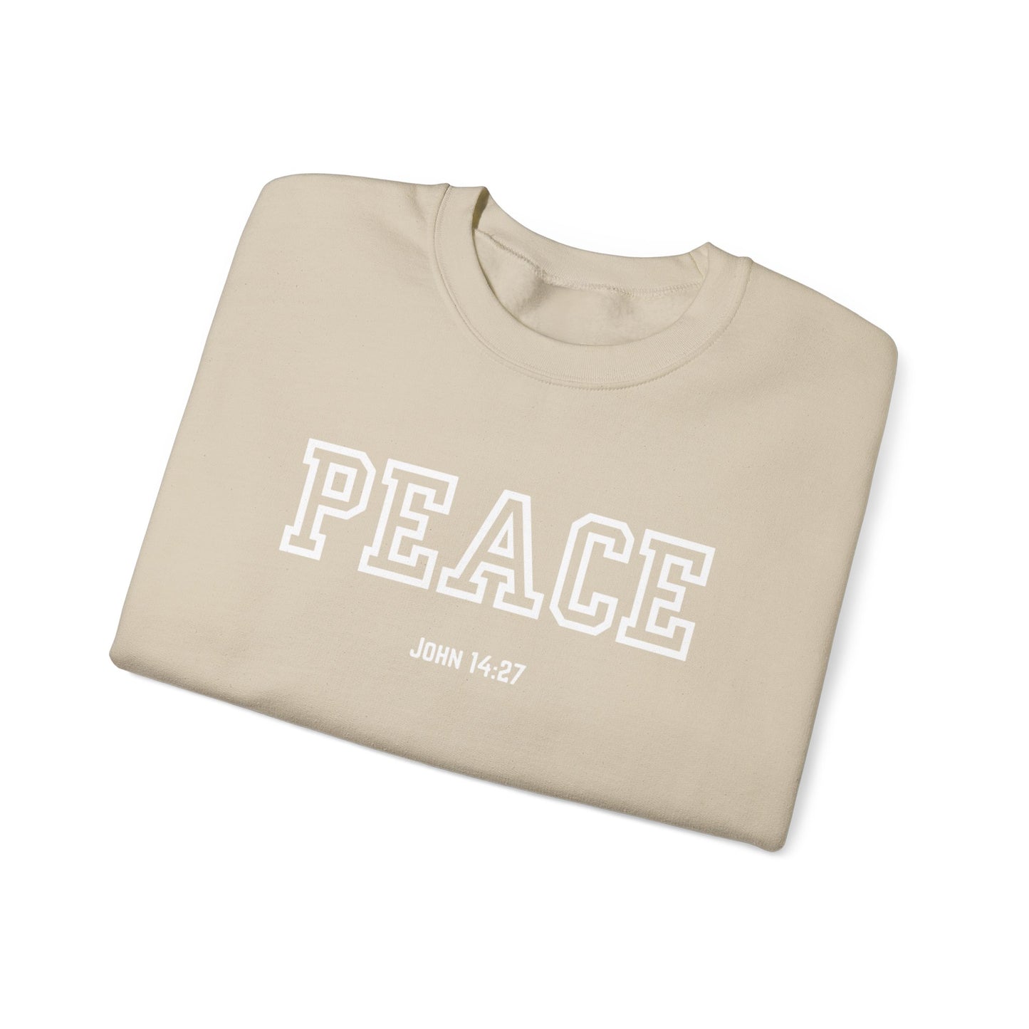 Unisex Peace Sweatshirt | Cozy Crewneck for Comfort, Faith & Hope | Perfect Gift for Family, Friends, and Holidays | Inspirational Apparel,