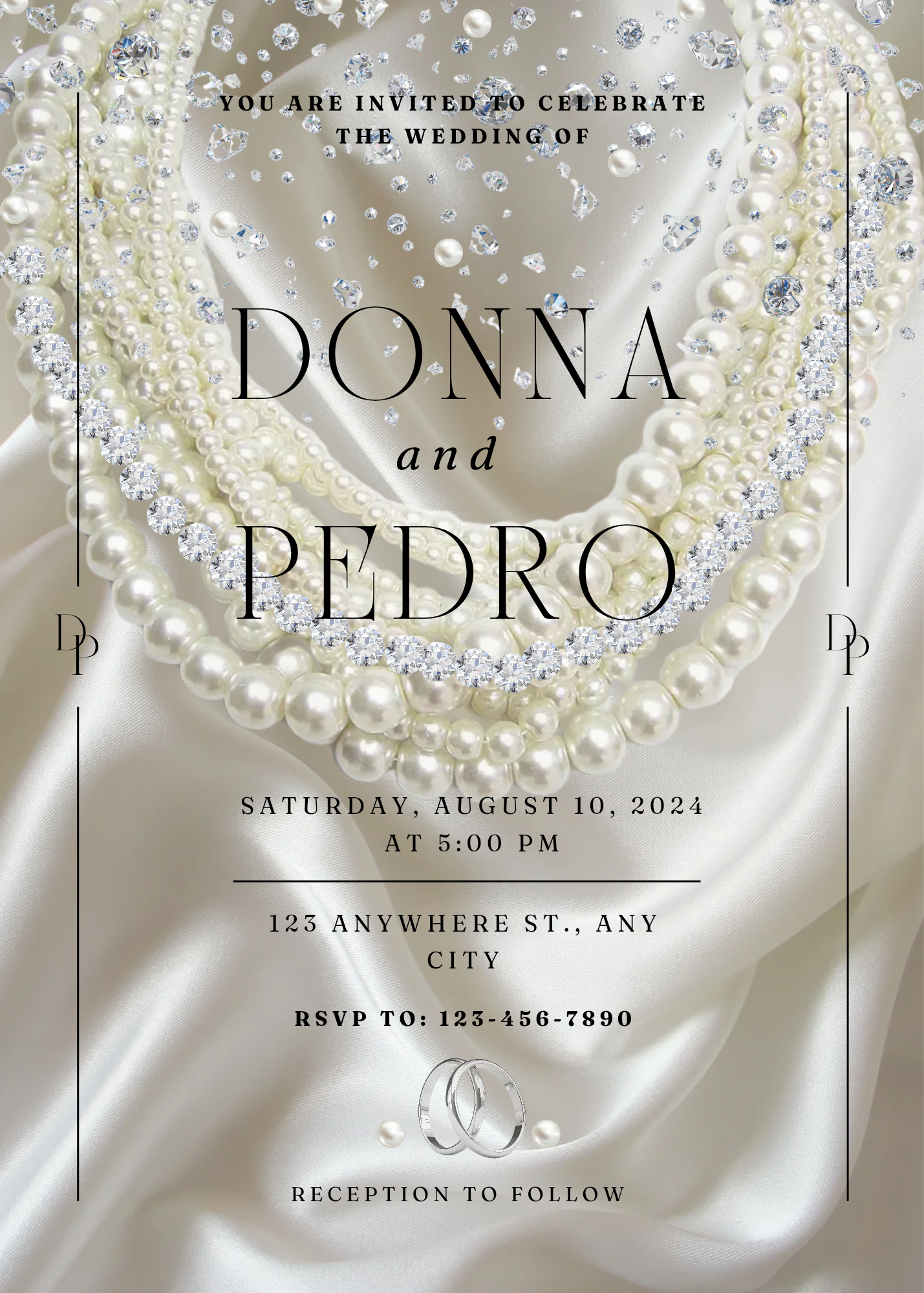 Silk & Pearl's Wedding Invitation – The Donna & Pedro